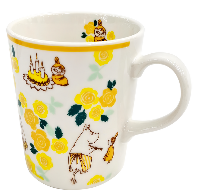 yamaka 山加商店 嚕嚕米 Moomin 陶瓷馬克杯 11X9.5X10.5CM - 日本產, 黃色, 1個