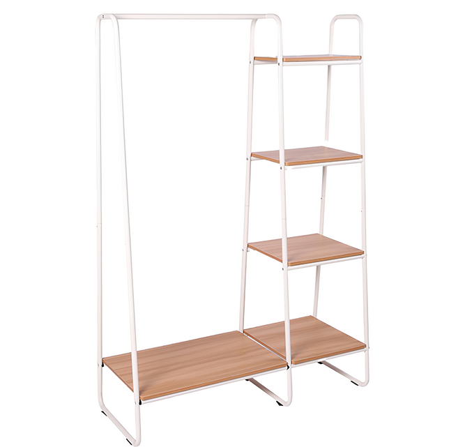 鐵藝置物衣架, 白色