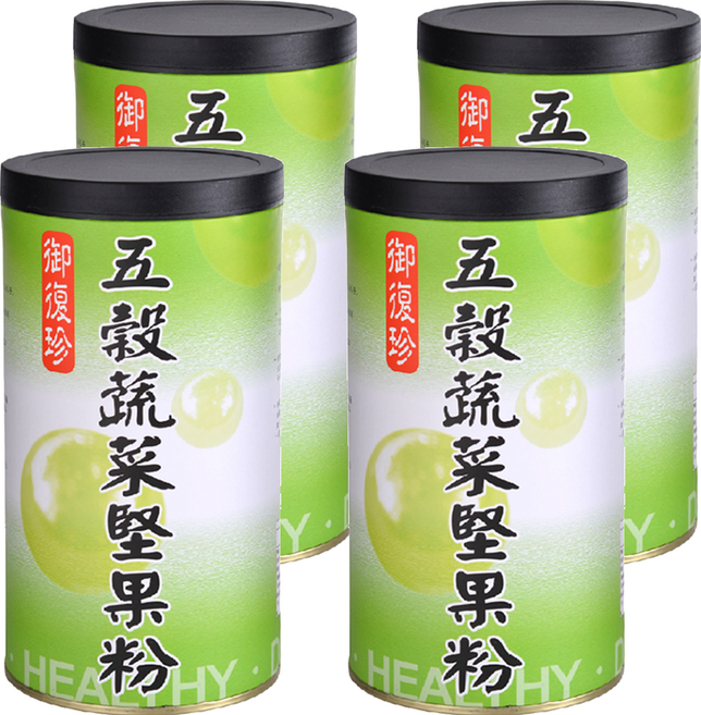 御復珍 五榖蔬菜堅果粉 無添加糖 純素食, 600g, 4罐