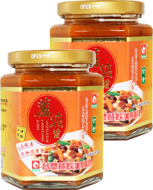 台塑餐飲 蘑菇醬 全素, 280g, 2罐