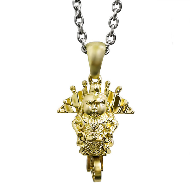 財神小舖 哪吒三太子中壇元帥項鍊, 富貴金, 1條