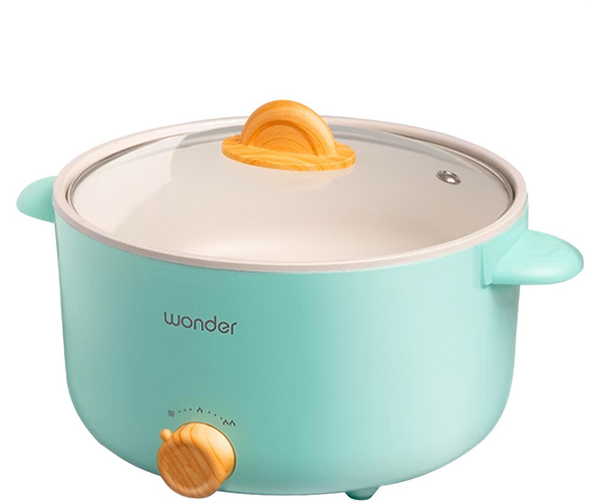 wonder 旺德電通 麥飯石不沾黏電火鍋 WH-K58 3L大容量 雙檔火力可調