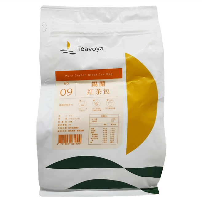 Teavoya 嘉柏茶業 錫蘭紅茶包, 24g, 25入, 1袋
