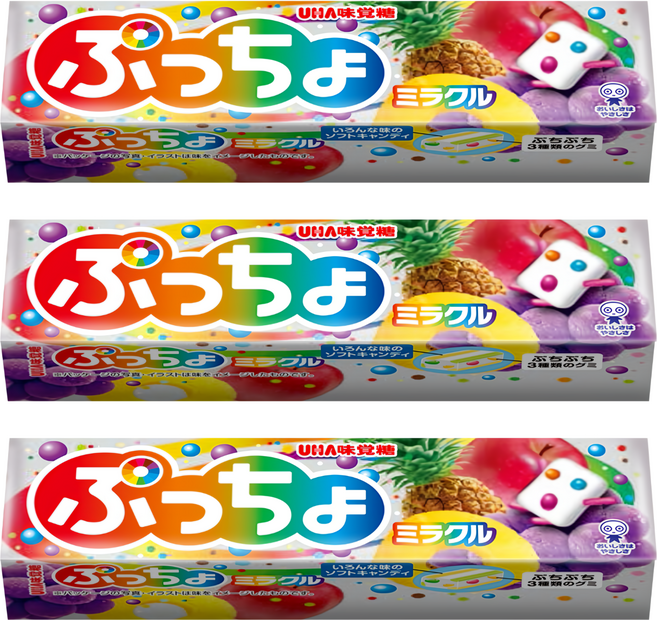 UHA 味覺糖 普超條糖 綜合水果味, 50g, 3條