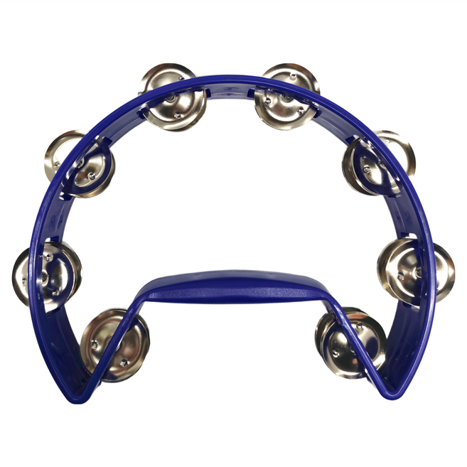 KingRosa 台灣製 半月型鈴鼓 單層, 藍色, 1個