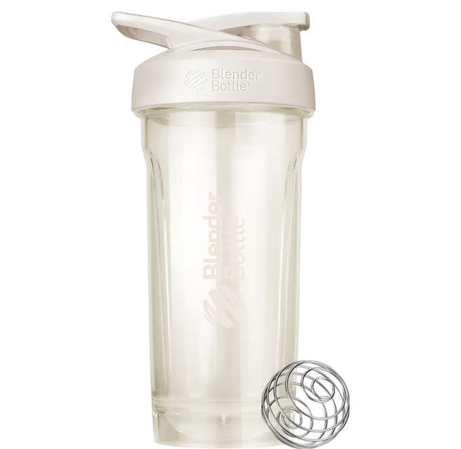 Blender Bottle Strada Tritan 按壓式搖搖杯 28oz, 828ml, 1個, 奶油白