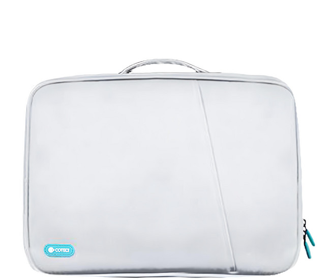 COTECi iPad 帆布薄型筆電收納袋 輕巧手提電腦包, 白色, 1個