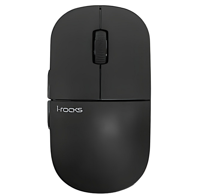 irocks 艾芮克 M23R 無線靜音滑鼠 106 x 57 x 33.5mm 60g, IRM23R-PBK, 黑色