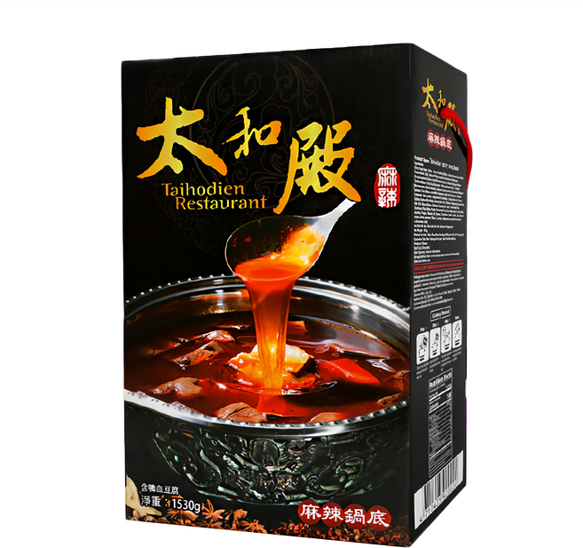 太和殿 麻辣鍋底含鴨血豆腐, 1.53kg, 1盒