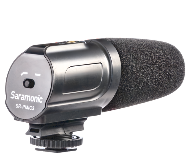 Saramonic 楓笛 心型麥克風 75Hz低切濾波 3.5mm音頻輸出, SR-PMIC3, 黑色