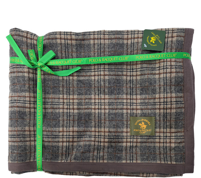 美國 SANTA BARBARA 時尚華卡約格紋保暖羊毛毯