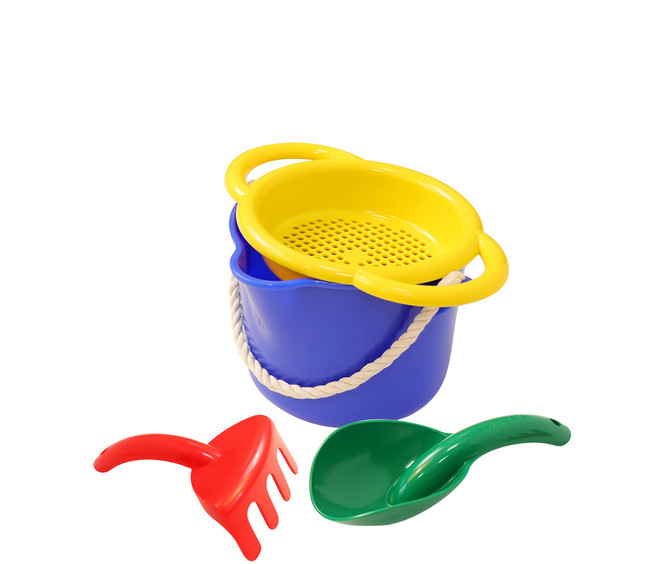 VIKINGTOYS 夏日沙灘玩沙工具組, 黃 + 藍 + 紅 + 綠, 400g, 1組