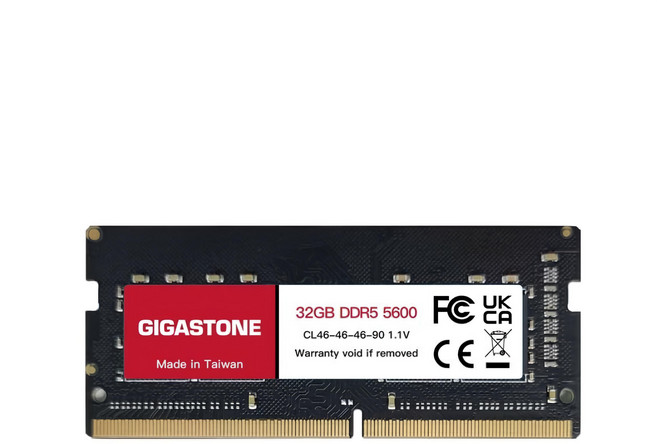 GIGASTONE 立達 DDR5 SODIMM 5600MHz 筆記型記憶體 32G, 1個, RMGI-381591