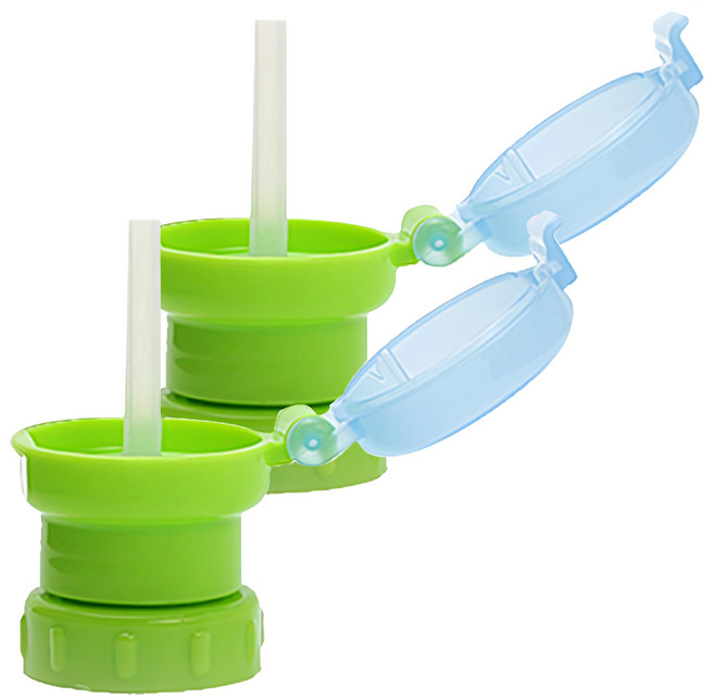 Bebelock 寶特瓶吸管蓋, 綠色, 2個