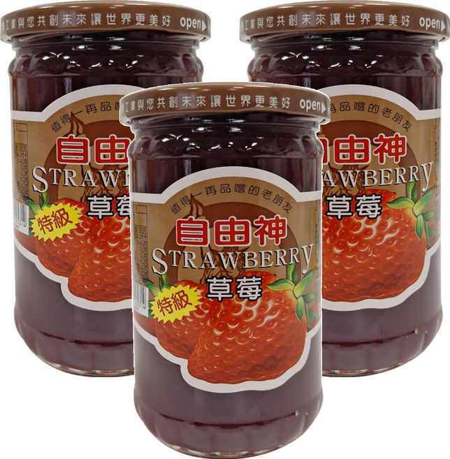 自由神 草莓果醬, 3罐