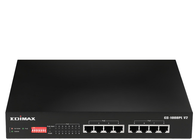 EDIMAX 訊舟 8埠poe+乙太網路交換器, 1入, gs-1008pl v2