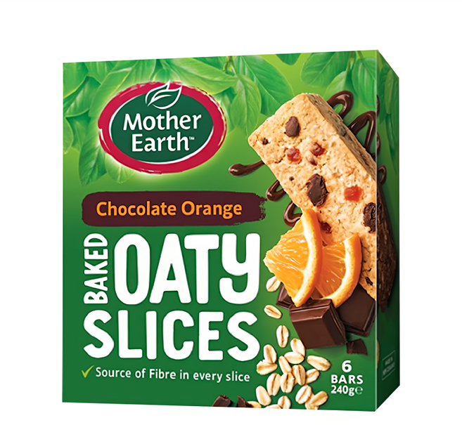 Mother Earth 烘焙燕麥棒 橙香巧克力 6條入, 240g, 1盒