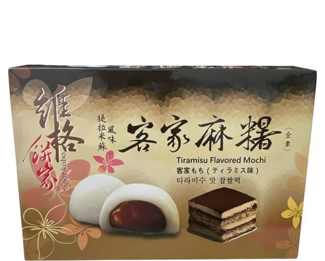 vigor kobo 維格餅家 QDD麻糬 提拉米蘇黑巧克力風味 6顆, 180g, 1盒