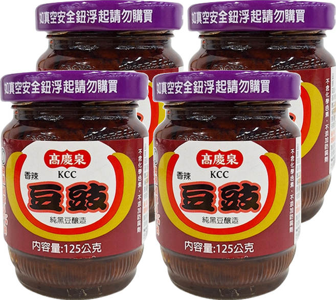 高慶泉 香辣豆豉, 125g, 4罐