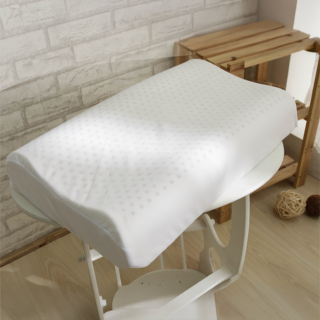 E-ROU 伊柔寢飾 人體工學曲線乳膠枕, 乳白色, 1個