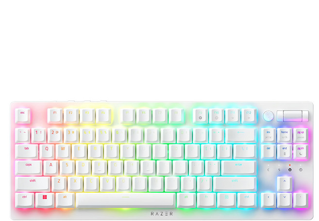 RAZER 雷蛇 V2 Pro 無線鍵盤短軸 英文 原廠保固, 白色, 紅軸, 1個