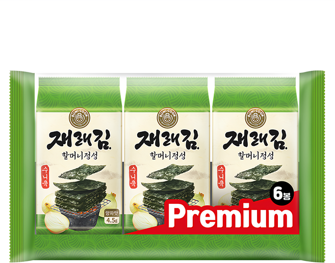 SUNI COOK 順伊奶奶 海苔 洋蔥口味 6包, 30g, 1袋