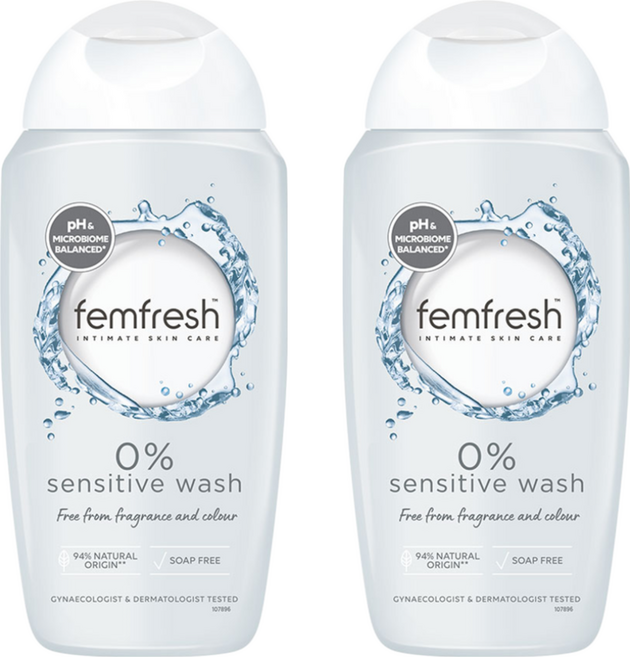 femfresh 芳芯 私密潔膚露 純淨植萃 蓮花竹葉萃取 0香精 0色素, 250ml, 2瓶