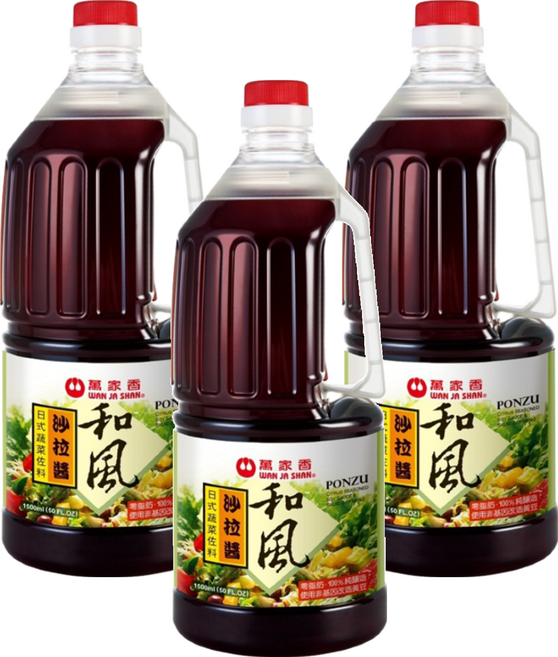 萬家香 和風沙拉醬, 1.5L, 3瓶