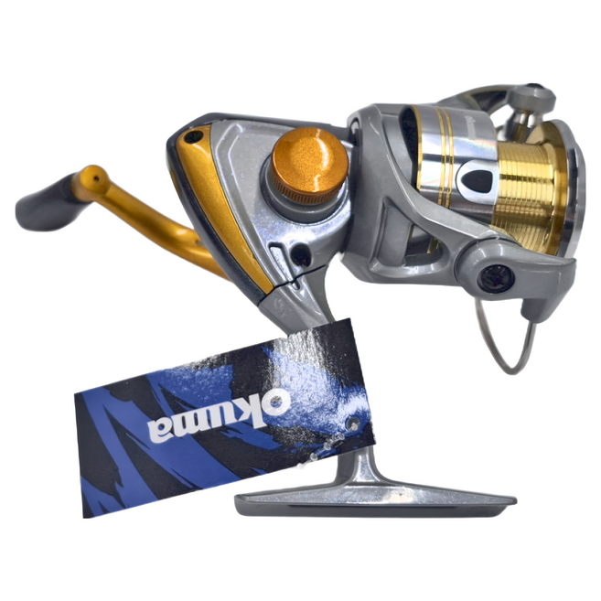 okuma 寶熊釣具 紡車捲線器 MO2500, 銀色 + 金色