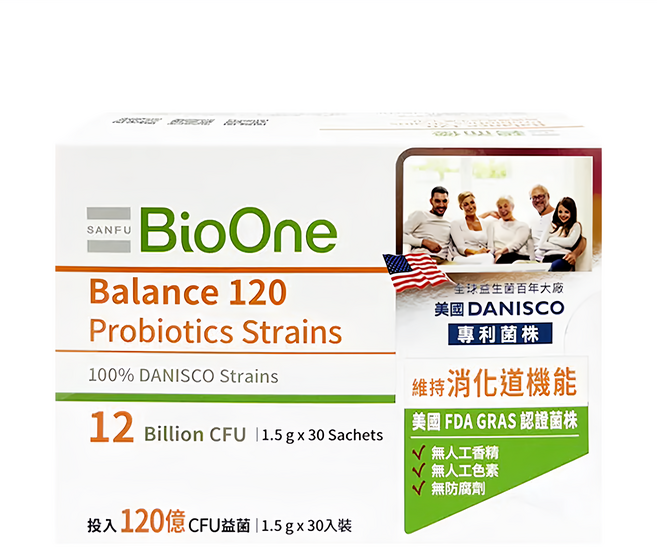 BioOne 碧而優 Balance120 順暢機能益生菌, 1.5g, 30包, 1盒