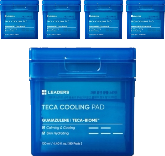 LEADERS 麗得姿 透涼鎮靜爽膚棉片 130ml, 80片, 5盒