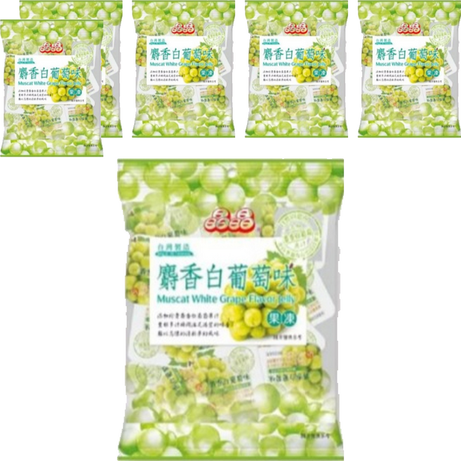 晶晶 麝香白葡萄果凍, 400g, 6袋