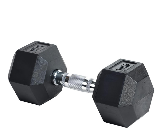 AD-ROCKET 六角包膠啞鈴 鋼材質, 10kg, 1個