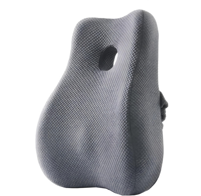 HONDONI 經典日式風格護腰靠墊 記憶靠墊 居家背墊 汽車舒壓腰靠墊 M7-GY, 舒適文青灰