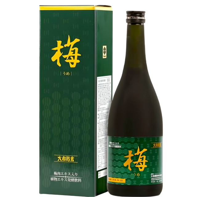 yamato enzyme 大和酵素 梅精酵素原液 含梅肉萃取物 植物萃取發酵飲料, 720ml, 1瓶