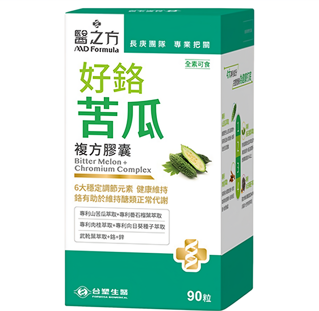 台塑生醫 MD Formula 醫之方 好鉻苦瓜複方膠囊, 1罐, 90顆
