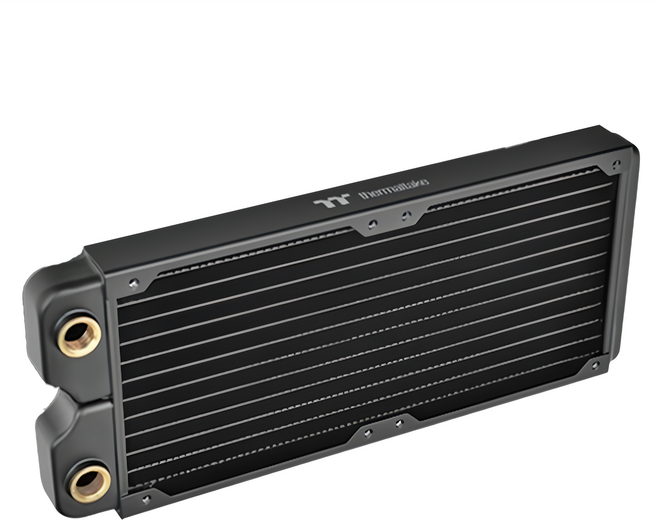 thermaltake 曜越 Pacific 水冷 銅冷排 特薄型 C240 電腦散熱, CL-W227-CU00BL-A, 黑色, 1個