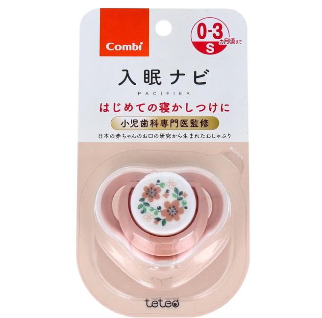 Combi 康貝 睡眠安撫奶嘴-小花園, 1入, S, 粉