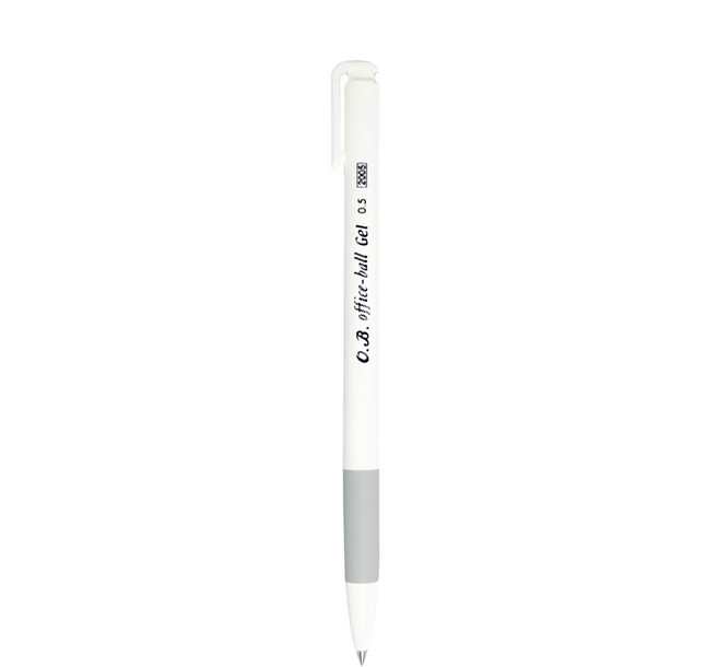O.B. 歐布德 自動中性筆 0.5mm 橡膠握把造型 輕鬆書寫 #2005, 黑色, 20支
