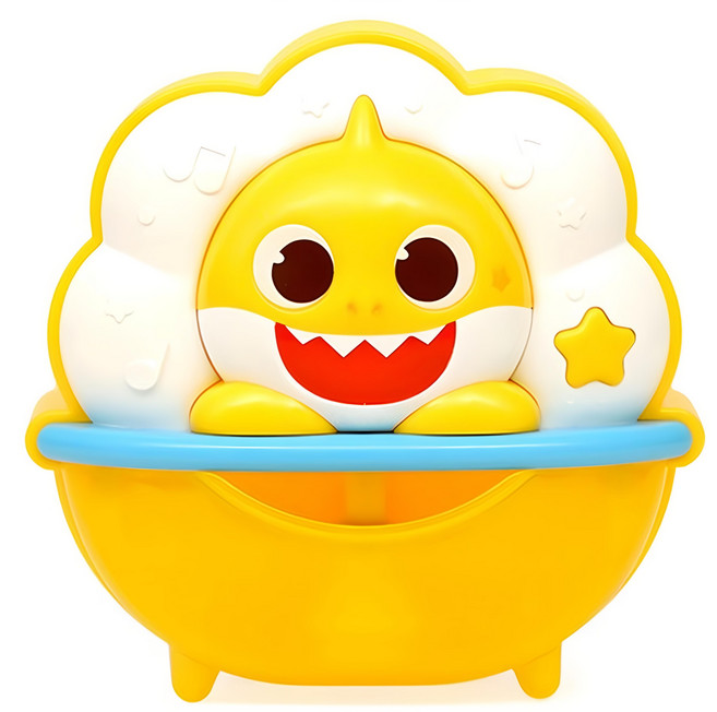 pinkfong 碰碰狐 Baby Shark音樂泡泡洗澡玩具, 黃色, 1個