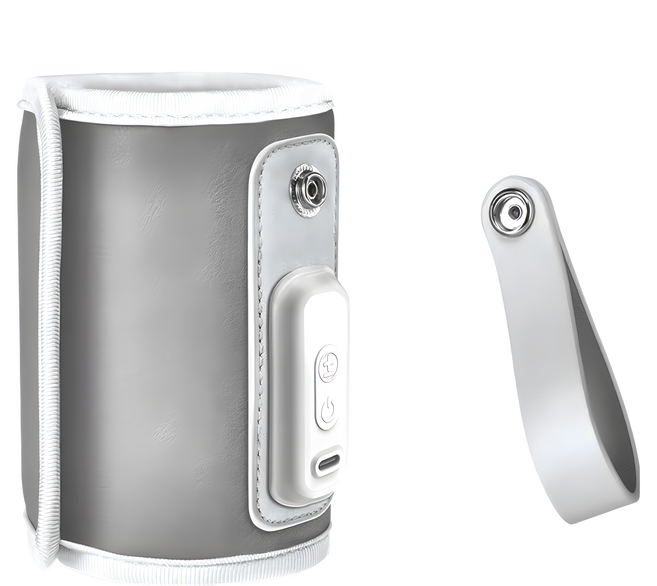 lionelo 便攜式USB智能恆温奶瓶保溫器 Thermup Go, 霧灰色, 1個