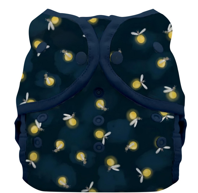 THIRSTIES 壓扣防水尿布兜 1號 0-9個月 3-8kg, Lightning Bug, 1件