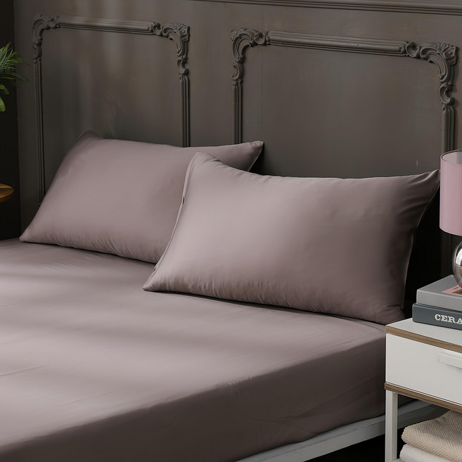 Ishur 伊舒爾 萊賽爾素色枕頭套 卡布奇諾 - 親膚透氣 台灣製造