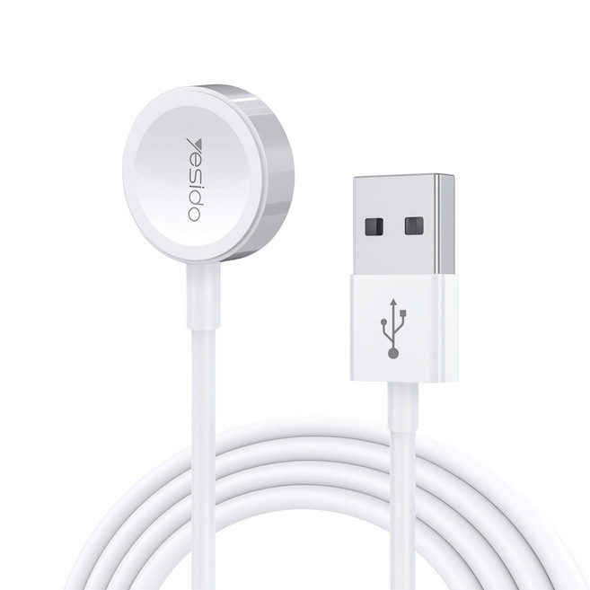yesido iWatch全系列CA69磁力充電線 1m, 白色, 1條