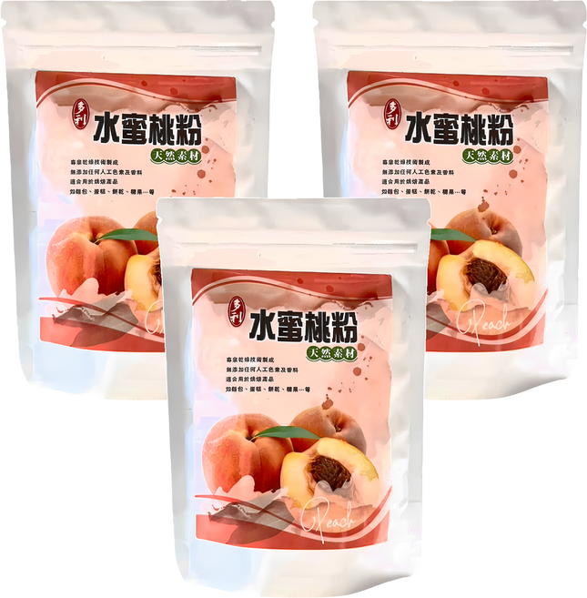 多利 天然水蜜桃粉, 80g, 3包