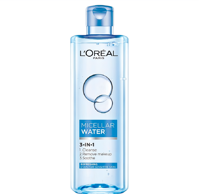 L'OREAL PARiS 巴黎萊雅 台灣公司貨 3合1卸妝潔顏水 清爽型, 400ml, 1瓶