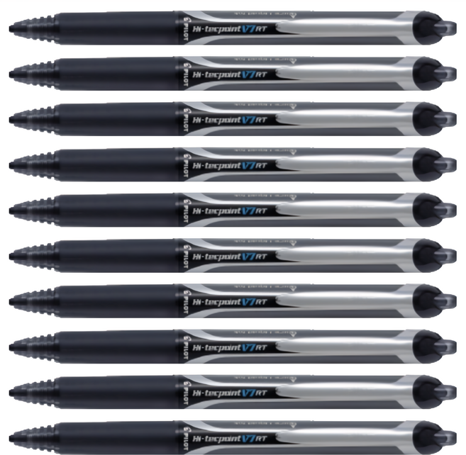 PILOT 百樂 按鍵鋼珠筆0.7mm BX-RT-V7 12支, 黑色