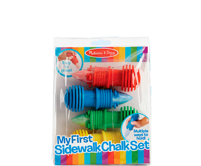 Melissa&Doug 瑪莉莎 勞作 超SIZE好握粉筆組, 1組, 藍/綠/紅/黃色