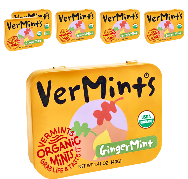 VERMINTS 美國有機清口糖 薑汁風味 6盒, 40g, 6個