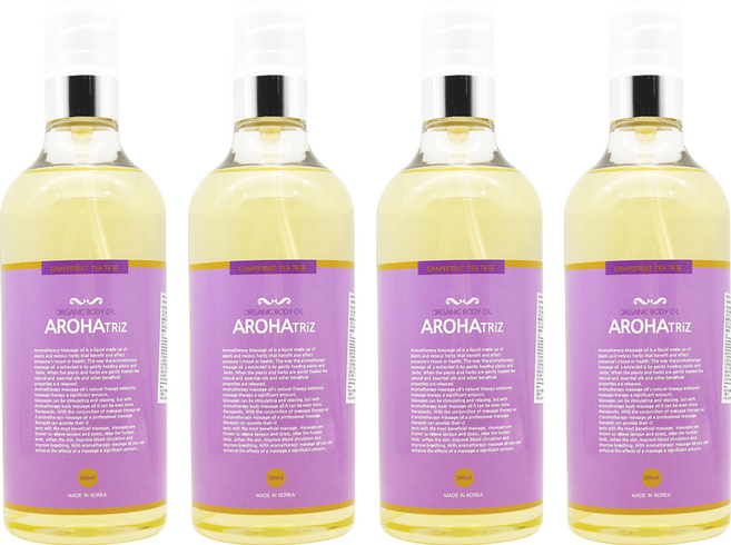 AROHATRiZ 身體精油 柚香茶樹 紫瓶, 500ml, 4瓶